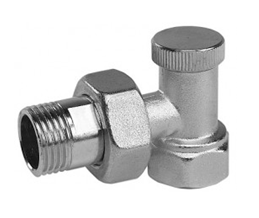 Zawór grzejnikowy kątowy odcinający 1/2" z półśrubunkiem Teide Arco